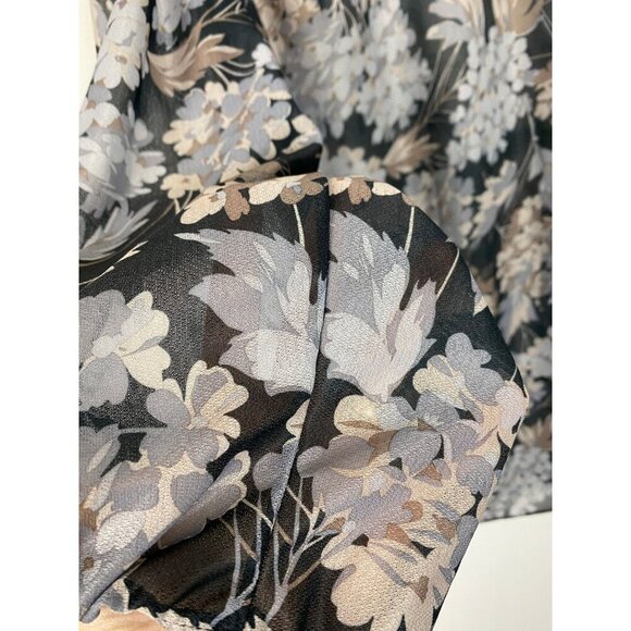 Vintage Paley Plus New York Plus Size Women's Sheer Floral Tunic Blouse, Polyest - Picture 3 of 7